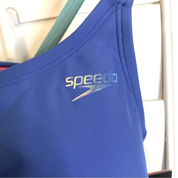 NWT Speedo Women’s Bright Cobalt Swim Bikini Top with Colorful Straps, Medium - Picture 3 of 7